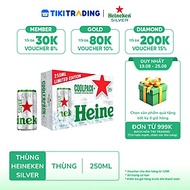 [19-25.08 QT đơn từ 999k] Thùng 24 lon bia Heineken Silver Coolpack 250ml/lon