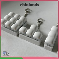 NOVOCCT Fidget Keychain, Keys Button DIY Keyboard Finger Keyboard Cap, Relaxing 3/4/9Keys Steamed Br