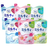 【日本 COW STYLE 牛乳石鹼】牛乳精華 沐浴乳補充包400ml*6