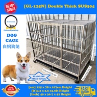 Dog Cage Double Thicknesses SUS304 bar cage Stainless Steel GL-125N Pet Cage Dog Kennel  Pet House