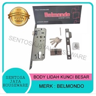 BELMONDO 7011 TONGUE LOCK BODY FOR LARGE DOOR LOCK - BELMONDO SWING LOCK CASE