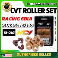 YAMAHA XMAX 250 / XMAX 300 / FORZA300 / ELEGAN250 CVT ROLLER RACING SET +SLIDER 13G - 21G 23x18mm NC