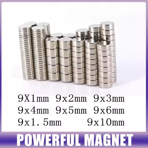 9x3 mm Strong Magnet 9mmX2mm For Home Refrigerators, Offices DIY 9x10mm Powerful Magnetic Round Magn