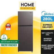 Midea 280L 2 Doors Inverter Quattro Refrigerator MDRT346MTB28-MY | Fridge | Peti Sejuk