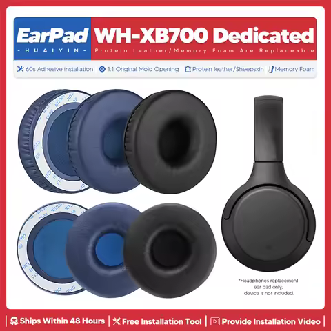 Replacement Ear Pads For Sony WH XB700 Bluetooth Wireless Headphone Accessories Earpads Headset Ear 