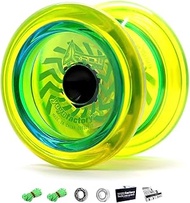 YoyoFactory Arrow Yo-Yo with Extra Ball Bearing and Cord - Yellow (from Beginner to Professional, Mo
