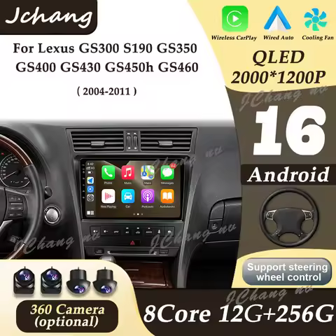 CarPlay Car Radio For Lexus GS300 S190 GS350 GS400 GS430 GS450h GS460 2004 - 2011 GPS DSP Stereo Spl