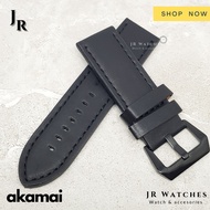 HITAM Leather Strap Black Leather Watch Strap AKAMAI A40 41 22 26 mm Genuine Original Men Women