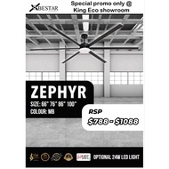 NEW PRODUCT! Bestar Zephyr Ceiling Fan 66" 76" 86" 100" Silent Energy Saving DC Motor HIGH AIR VOLUME Max Circulation
