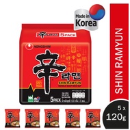 (Product From Korea) Nongshim Shin Ramyun (Halal) Nong Shim Korea Ramen Shin Ramen Instant Noodle 5 Packs Ready Stock