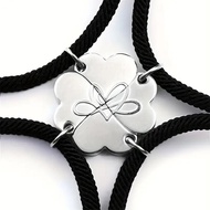 Grapebig Four-leaf Clover Magnetic Best Friendship Bracelets For 4pcs Women Men Magnet Heart Best Fr