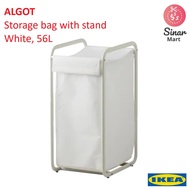 IKEA ALGOT Storage bag with stand, White, 56 L