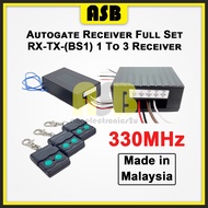 (1set) Autogate Remote Control 330Mhz Set RX-TX-(BS1) 3 Remote Control &amp; 1 Receiver (006001063)