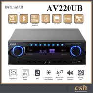 DYNAMAX AV200UB / AV220UB Home Karaoke Amplifier AV Receiver with Bluetooth USB SD FM 2 Mic Input