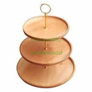 KAYU ] Wooden cake stand/cake stand/3-tier cake/cupcakes