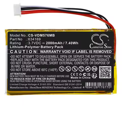 3.7V 2000mAh BabyPhone Battery 634169 for VTech RM5764HD RM5764-2HD +TOOL