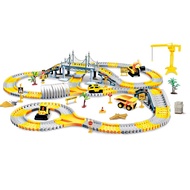 Car racing track, astronaut racing track assembly kit