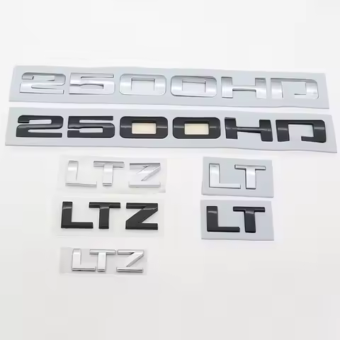 3D ABS 2500HD LTZ LT Car Logo Side Sticker Tail Bumper Badge Auto Rear Trunk Emblem Decals Styling A