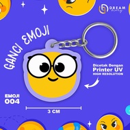 GANTUNGAN [ EMOJI 004 ] Emoticon Keychain Wedding Souvenir Birthday/ - Cute Acrylic Emoji Keychain