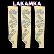 LAKAMKA 3PCS Guitar Inlay Stickers, Dragon Pattern Multicolored Fretboard Stickers, Fashion Paper + 