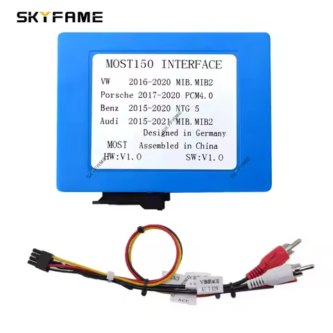 Car MOST150 Aux Optical Fiber Decoder Amplifier Adapter Box For Volkswagen Dynaudio Audi MIB.MIB2 Po
