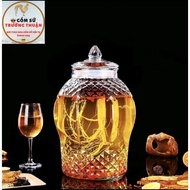Glass Wine Pitcher 8833_ 3 Liters, 6 Liters, 8 Liters, 10 Liters, 15 Liters With Valve and Without V