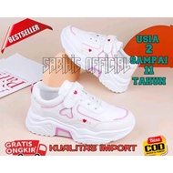sepatu sekolah TK SD anak perempuan cewek laki laki comok umur 2 3 4 5 6 7 8 9 10 11 12 tahun / sepa