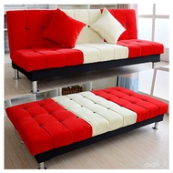 Get Gifts🍄Small Apartment Sofa Bed Simple Folding Sofa Bed Fabric Sofa Combination Three-Person Simple Sofa Bed Lazy S00