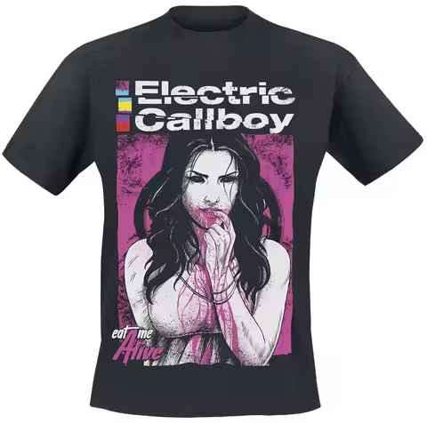 Electric Callboy Eat Me Alive Print T-shirt Men Women Electronic Core Band Unisex Short Sleeve Casua