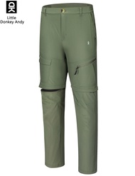 Little Donkey Andy Men S Stretch Convertible Pants Zip-Off กางเกงเดินป่าแห้งเร็วป้องกันรังสียูวีน้ำห