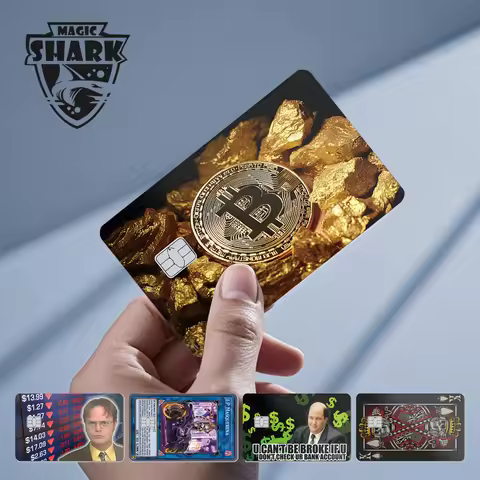 Funny Meme Cartoon Bitcoin Game Matte 3M PVC Credit Debit Bank Front Sticker Film Skin Cover No Fade
