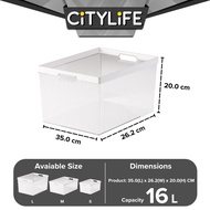 (Bundle of 2) Citylife 8-16L Desk Drawer Organizer Box Big Transparent Box Storage Box H-71464748