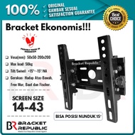 Bracket TV LED 43 42 40 32 28 24 22 20 17 Inch Bisa Nunduk Sharp Coocaa Changhong Hisense Toshiba Re