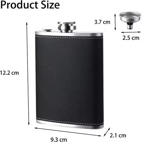 8oz Hip Flask Stainless Steel Hip Flask with Funnel Portable Pocket Whiskey Flask Hip Flask for Liqu