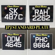 STANDARD JPJ Number Plate Motorcycle / Plate Besi / Plate Aluminum with Allen Key Nut