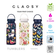 [ Flower Tumbler ] 304 Stainless Steel Bottle Thermos Vacuum Flask Tumbler With Handle Botol Air Bek