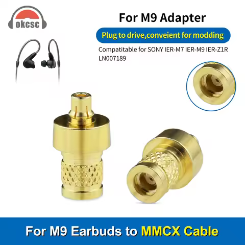 OKCSC Earphone Connecter for Sony-M9 Earbuds to MMCX Cable M9 Male to MMCX Female Adapter for SONY-I