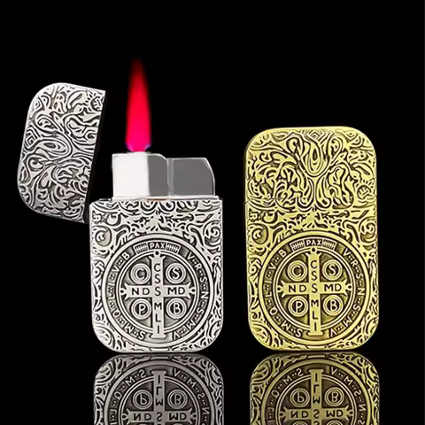 Vintage Metal Constantine Kerosene Lighters Torch Turbo Compact Butane Jet Cigarette Lighter Antique