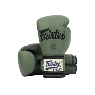 นวมชกมวย แฟร์เทกซ์ Fairtex Boxing Gloves - BGV11 F-Day Military Green Limited Edition  +สร้อย Fairtex+กล่อง F day สีเขียว อุปกรณ์ ซ้อมมวย