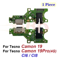 USB Charging Port Board For Tecno Camon 17 18 19 Pro Premier 18T CG6 CH6 CH9 CI8 Charger Dock Connec