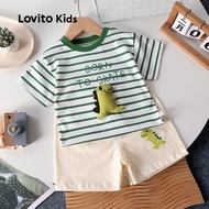 Lovito Kids Casual Shorts Sets Delicate Texture All Seasons Shorts Sets for Boy LNL106050 Lovito He 