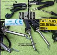 TWEEZER SOLDER CABANG 2 MATA DOUBLE JEPIT IC SMD LED DOBEL