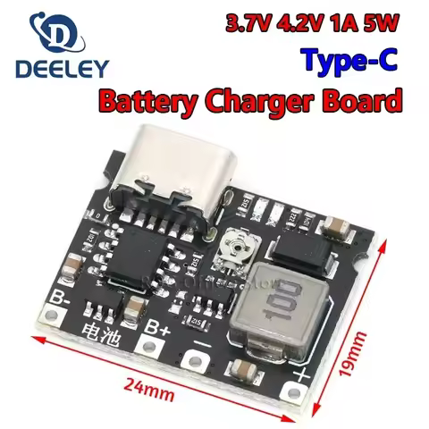 Lithium Li-ion 18650 3.7V 4.2V Battery Charger Board DC-DC Step Up Boost Module TP4056 DIY Kit Parts