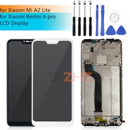 For Xiaomi Mi A2 lite display Touch Screen Digitizer assembly For Xiaomi Redmi 6 Pro/ Mi A2 Lite LCD Display With Frame