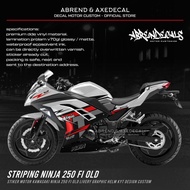 STRIPING NINJA 250 FI GRAFIS HELM KYT RACING / STIKER MOTOR KAWASAKI NINJA FI OLD DESIGN CUSTOM / ST