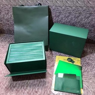 Full Set Wooden Box Packaging Box Universal Rolex Watch Wave Water Ghost Green New Model Watch Box O