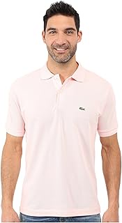 Men's Short Sleeve Pique L.12.12 Original Fit Polo Shirt, L1212 - Pink - 2