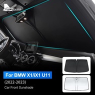 Car Accessories For BMW X1 U11 2022-2023 IX1 Foldable Sun Umbrella Front Windshield Sun Shade Umbrel