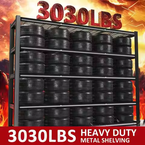 60" W x 72" H x 24" D Garage Shelving Heavy Duty,5 Tier Adjustable Metal Shelves Storage Rack,3030 L