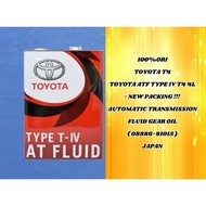 100%ORI - TOYOTA T4 / TOYOTA ATF TYPE IV T4 4L - NEW PACKING  - AUTOMATIC TRANSMISSION FLUID GEAR OI